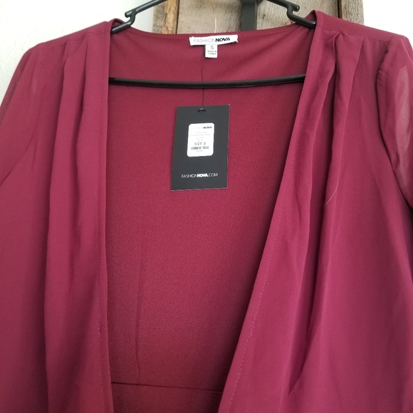 Crossover marroon maxi dress - Picture 2 of 3